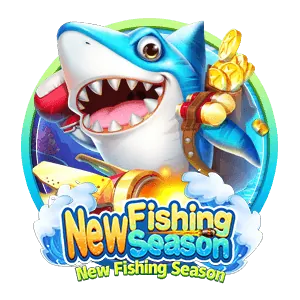 Colorful fishing game interface with various sea creatures