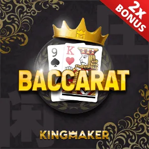 Live Baccarat table with cards and chips